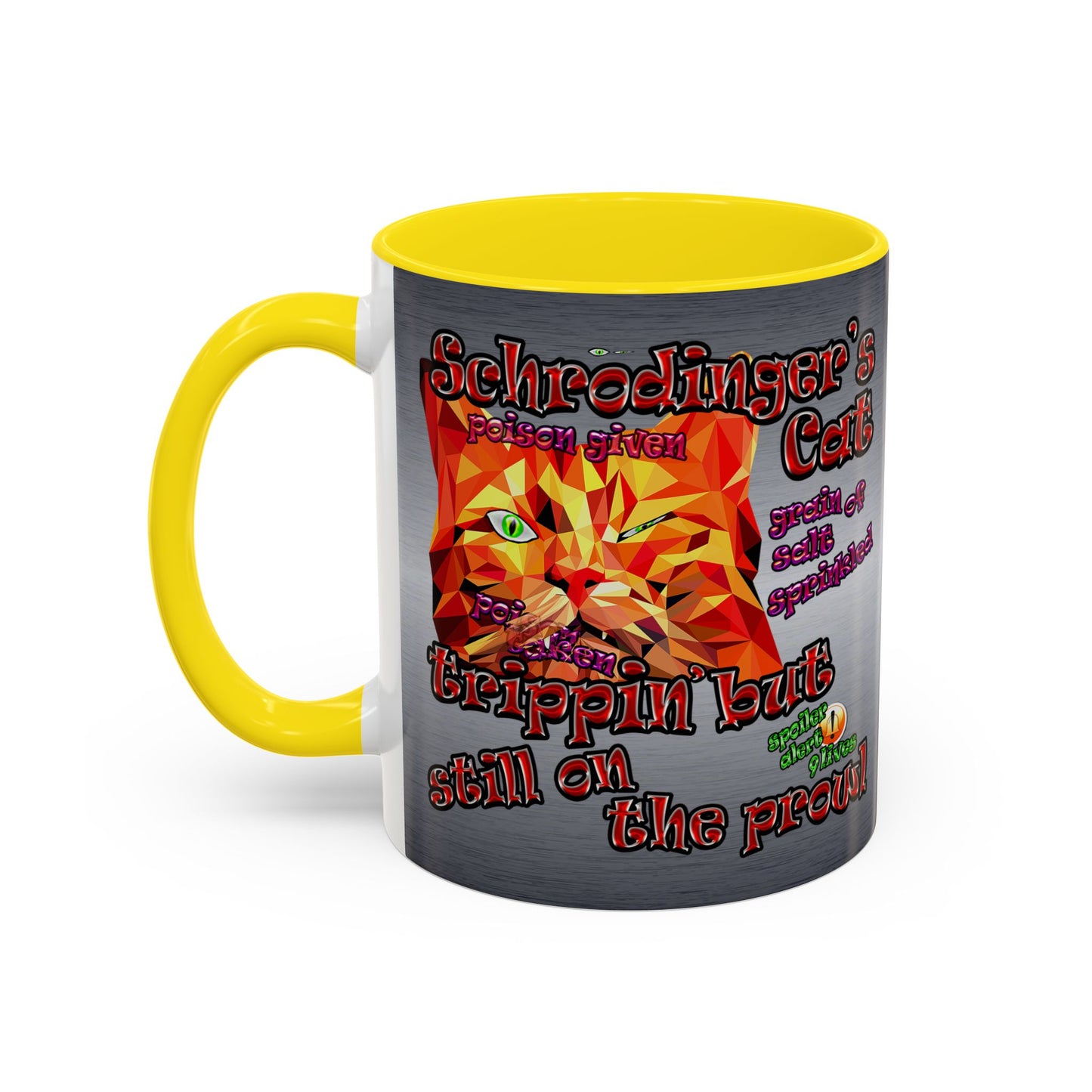 schrodinger's cat - Accent Mug (brushed nickel)