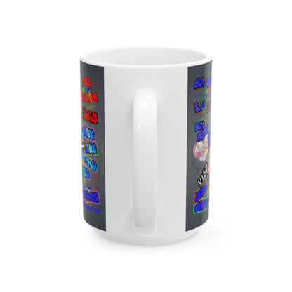 drop the beat - White Mug (grey-light grey)