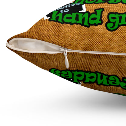 my luck - Spun Polyester Square Pillow - (dichromatic brown papyrus)