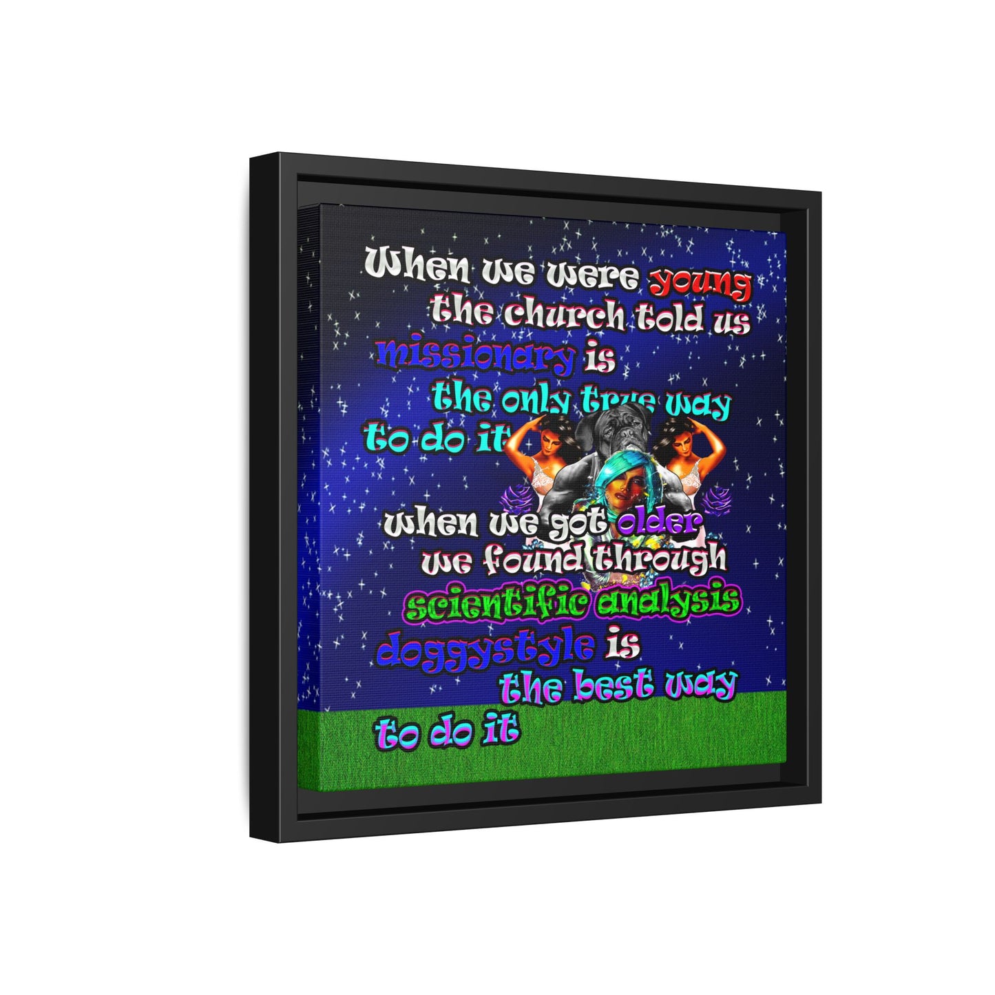 doggystyle - framed canvas art ('snoops' background)