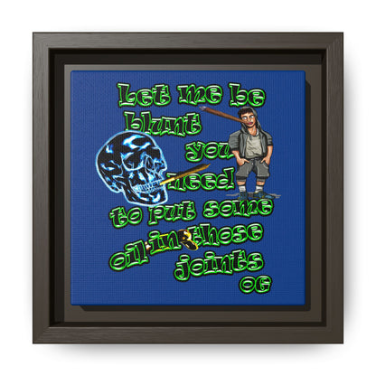og - framed canvas art (dark blue)