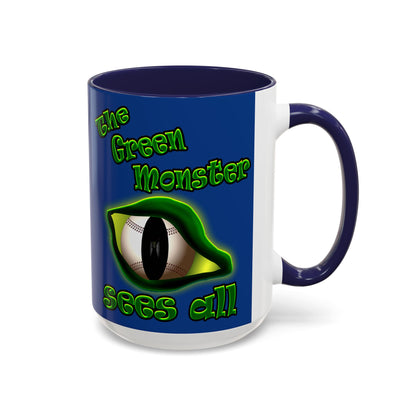 green monster - Accent Mug (dark blue)
