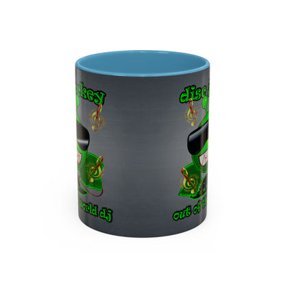 disc jockey - Accent Mug (grey-light grey)