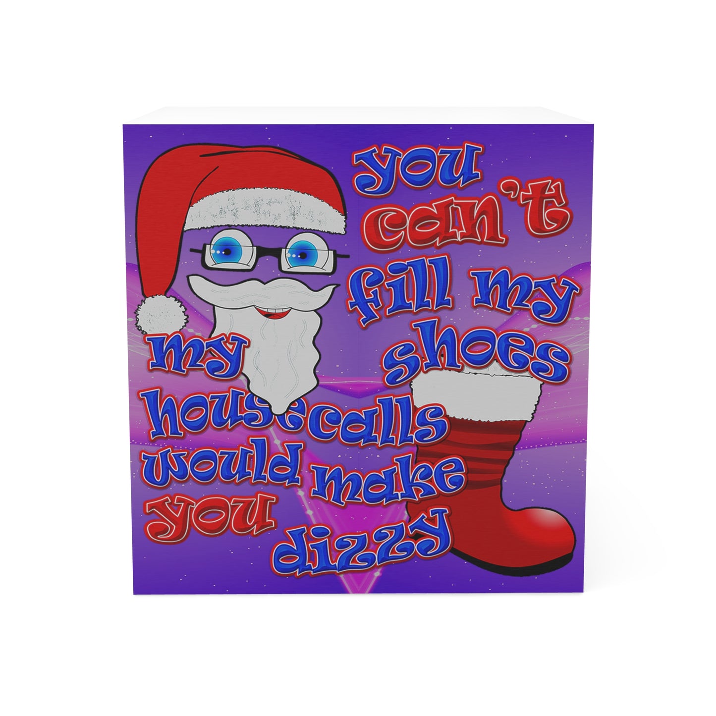 santa's shoes - note cube (purple-pink wave)