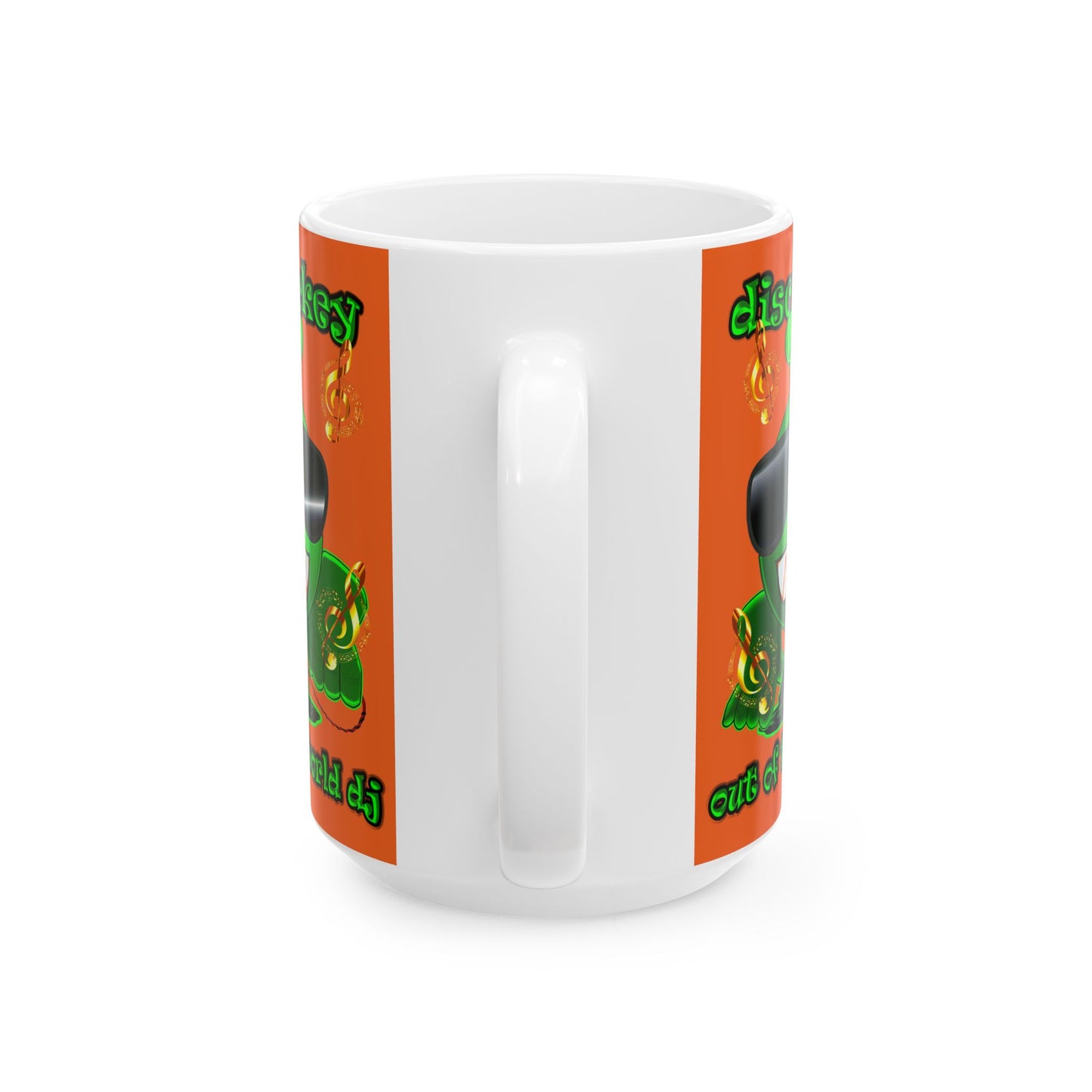 disc jockey - White Mug (orange)