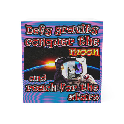 defy conquer reach - note cube (light blue-purple wave)