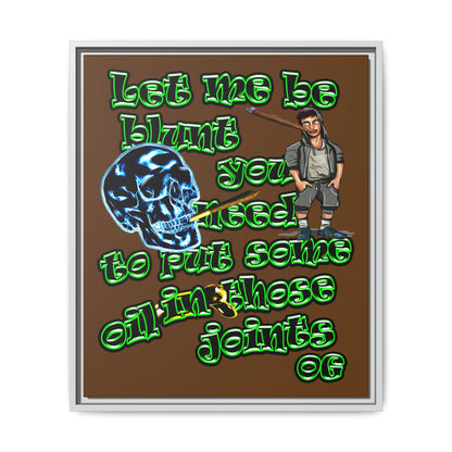 og - framed canvas art (brown)
