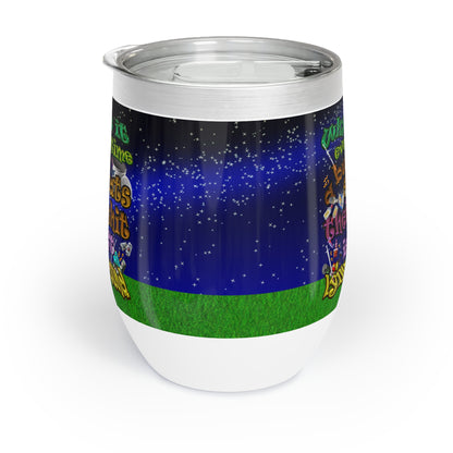 the bum's shit - Chill Wine Tumbler ('snoops' background)