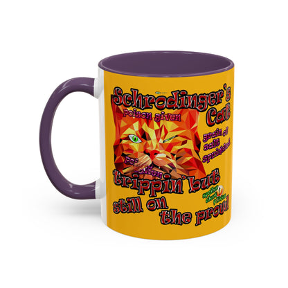 schrodinger's cat - Accent Mug (yellow)