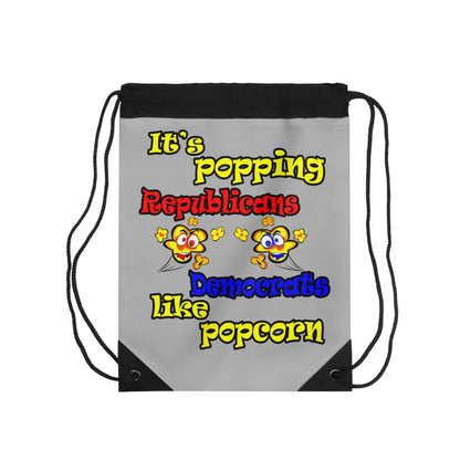 popping like popcorn - Drawstring Bag (light grey)