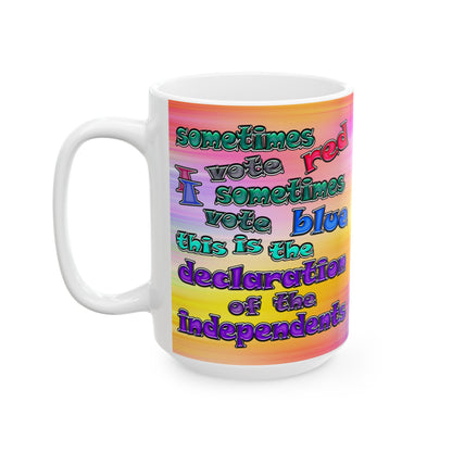 declaration of the independents - White Mug (color blur)