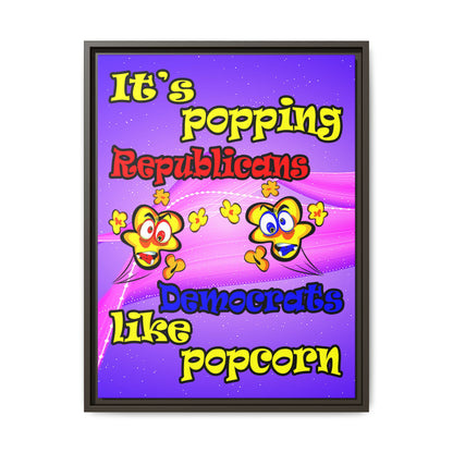 popping like popcorn - framed canvas art (purple-pink wave)