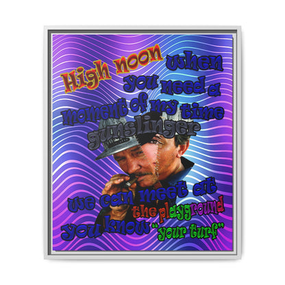 high noon - framed canvas art (purple wave)