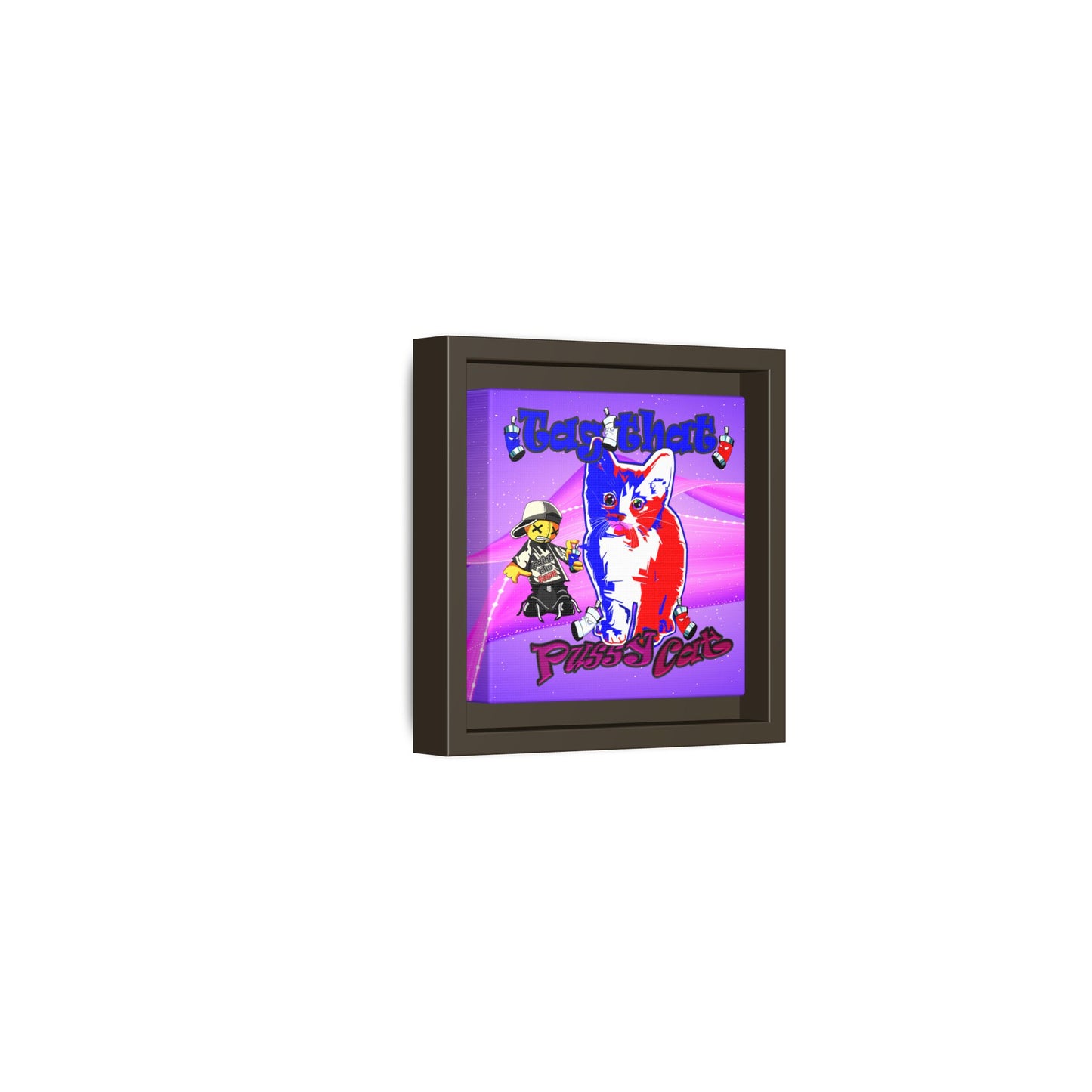 tag that - framed canvas art (purple-pink wave)