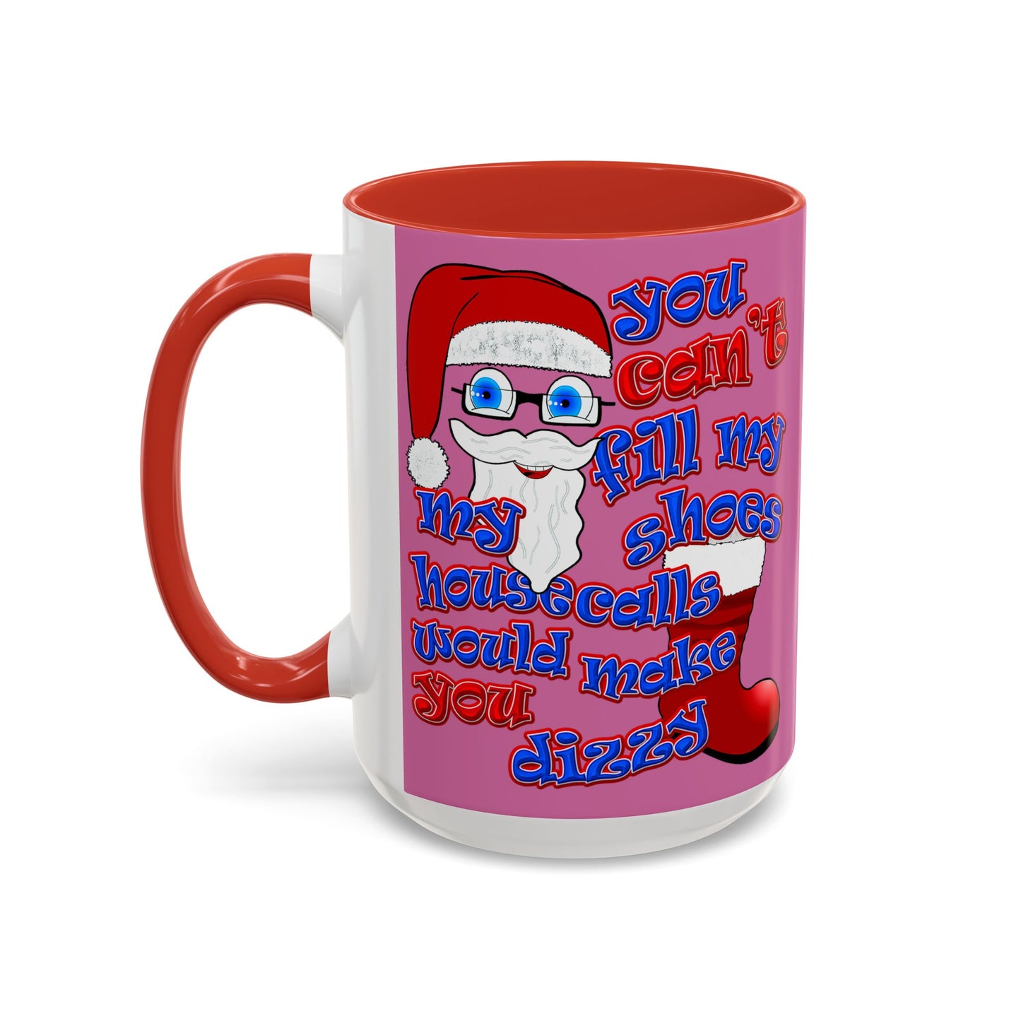 santa's shoes - Accent Mug (light pink)