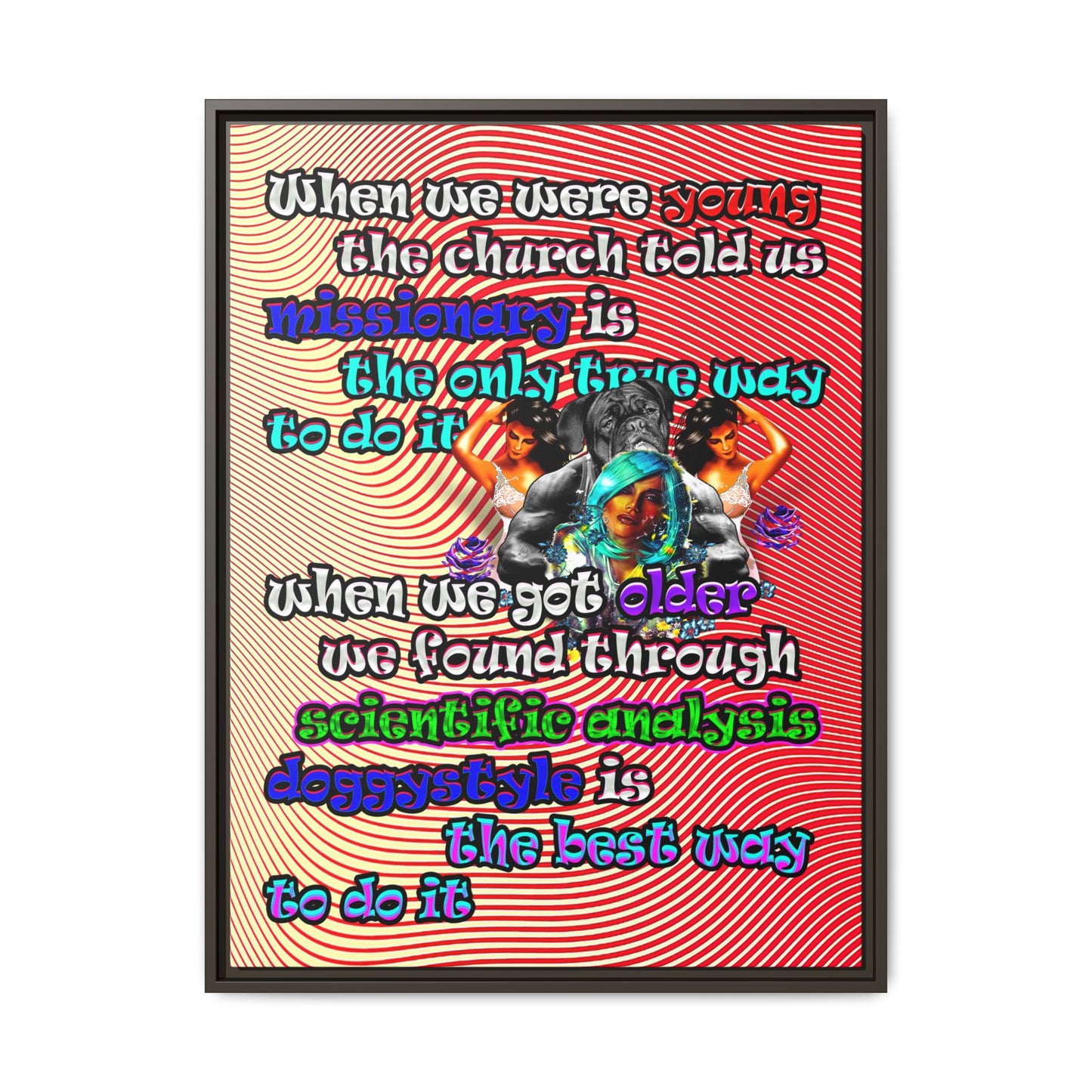 doggystyle - framed canvas art (yellow-orange wave)