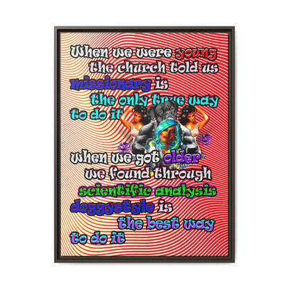 doggystyle - framed canvas art (yellow-orange wave)