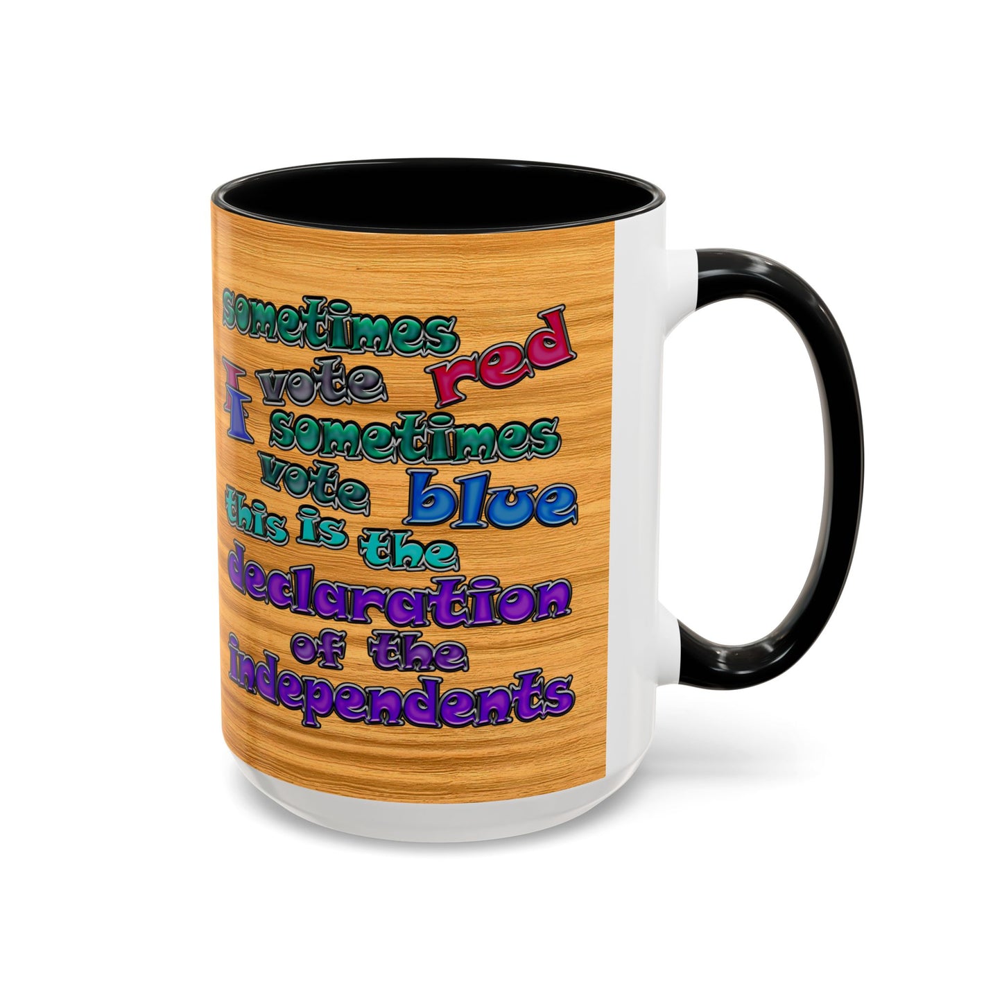 declaration of the independents - Accent Mug (butterscotch wood finish)