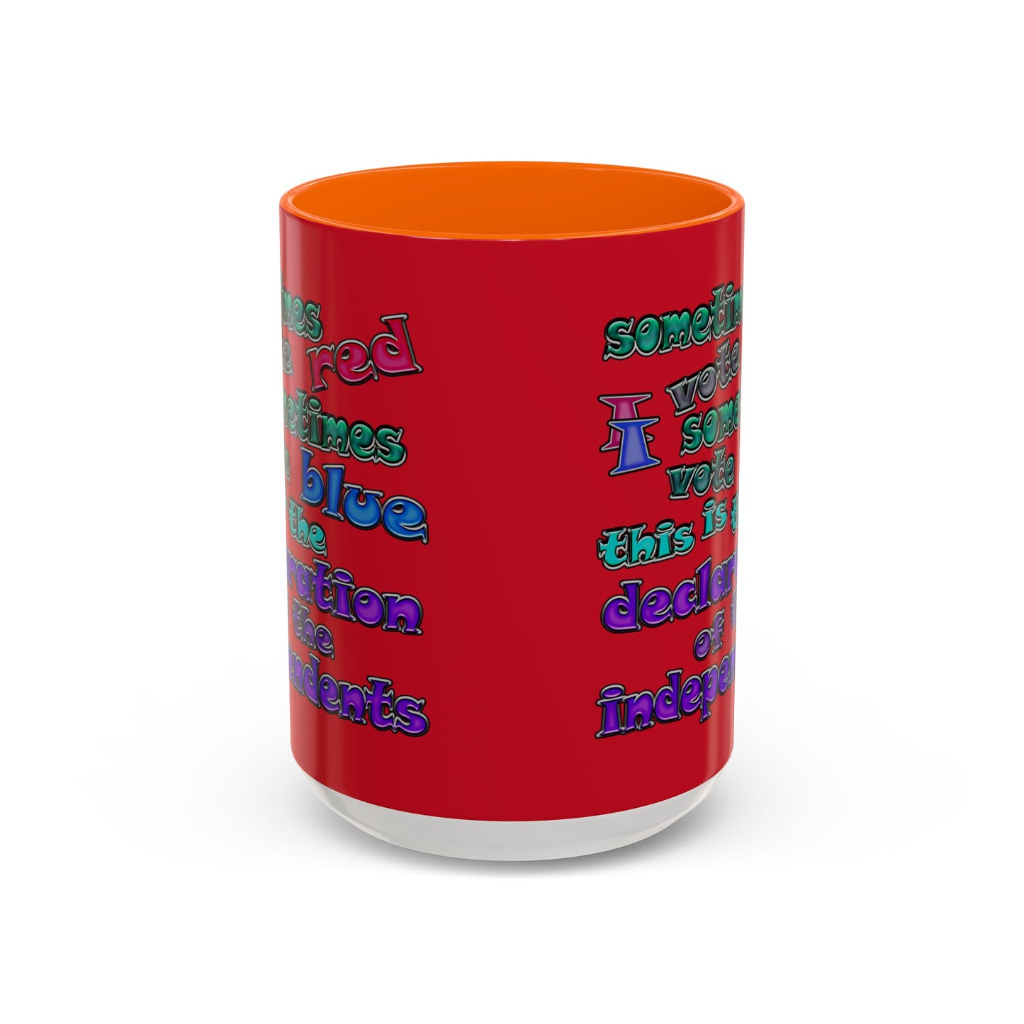 declaration of the independents - Accent Mug (dark red)