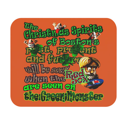 christmas spirits of boston - Mouse Pad (Rectangle) (orange)