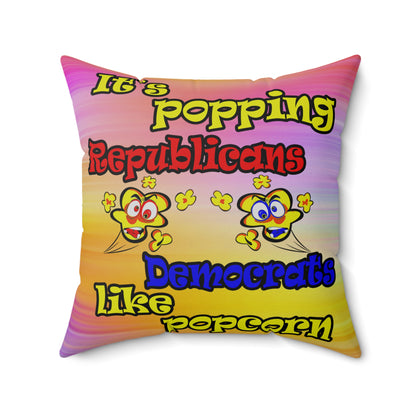 popping like popcorn - Spun Polyester Square Pillow - (color blur)