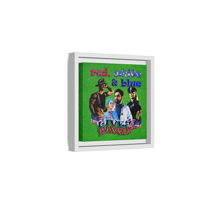 rw&b lives matter - framed canvas art (green turf)