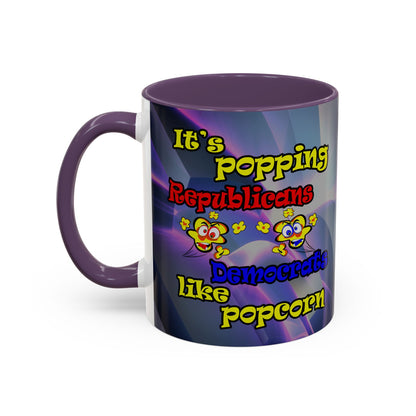 popping like popcorn - Accent Mug (grey-pink wave)