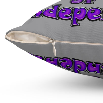 declaration of the independents - Spun Polyester Square Pillow - (grey)