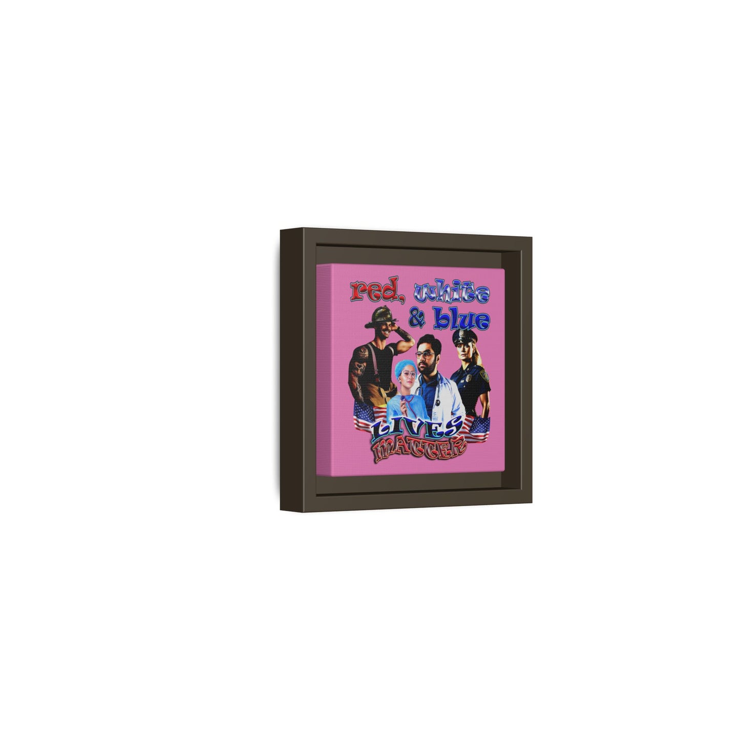 rw&b lives matter - framed canvas art (light pink)