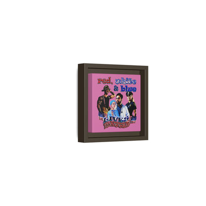 rw&b lives matter - framed canvas art (light pink)