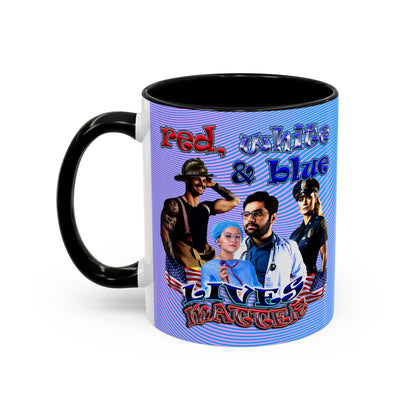 rw&b lives matter - Accent Mug (light blue-purple wave)
