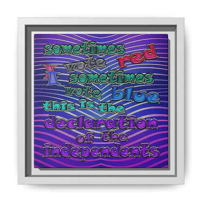 declaration of the independents - framed canvas art (purple wave)
