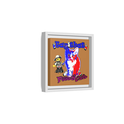 tag that - framed canvas art (light brown)