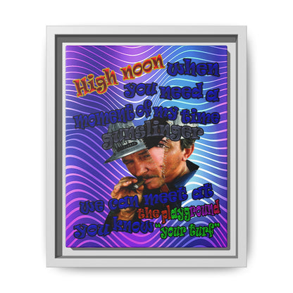 high noon - framed canvas art (purple wave)