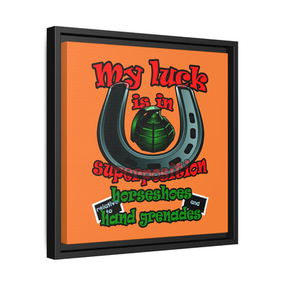 my luck - framed canvas art (crusta)