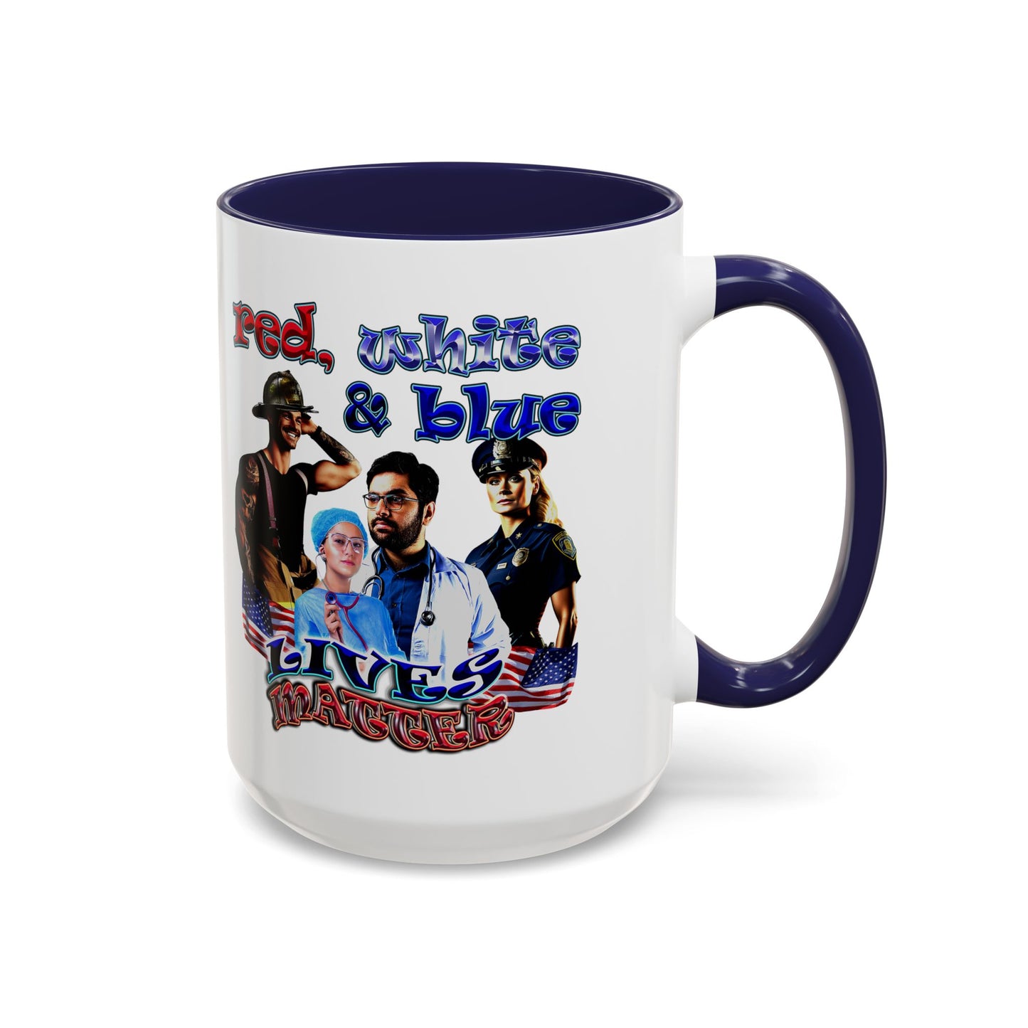 rw&b lives matter - Accent Mug (white)