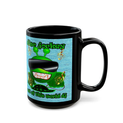 disc jockey - Black Mug (faded dark blue)