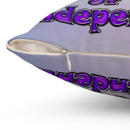 declaration of the independents - Spun Polyester Square Pillow - (light blue-pink wave)