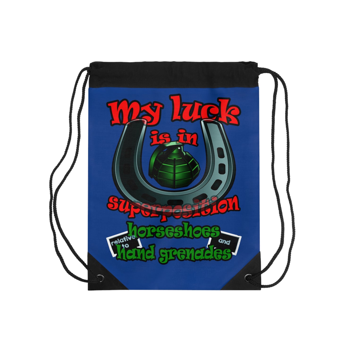 my luck - Drawstring Bag (dark blue)