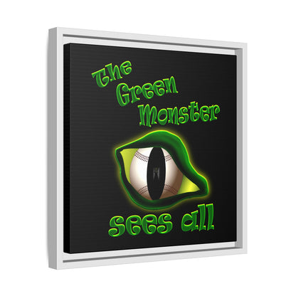 green monster - framed canvas art (black)