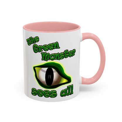 green monster - Accent Mug (white)