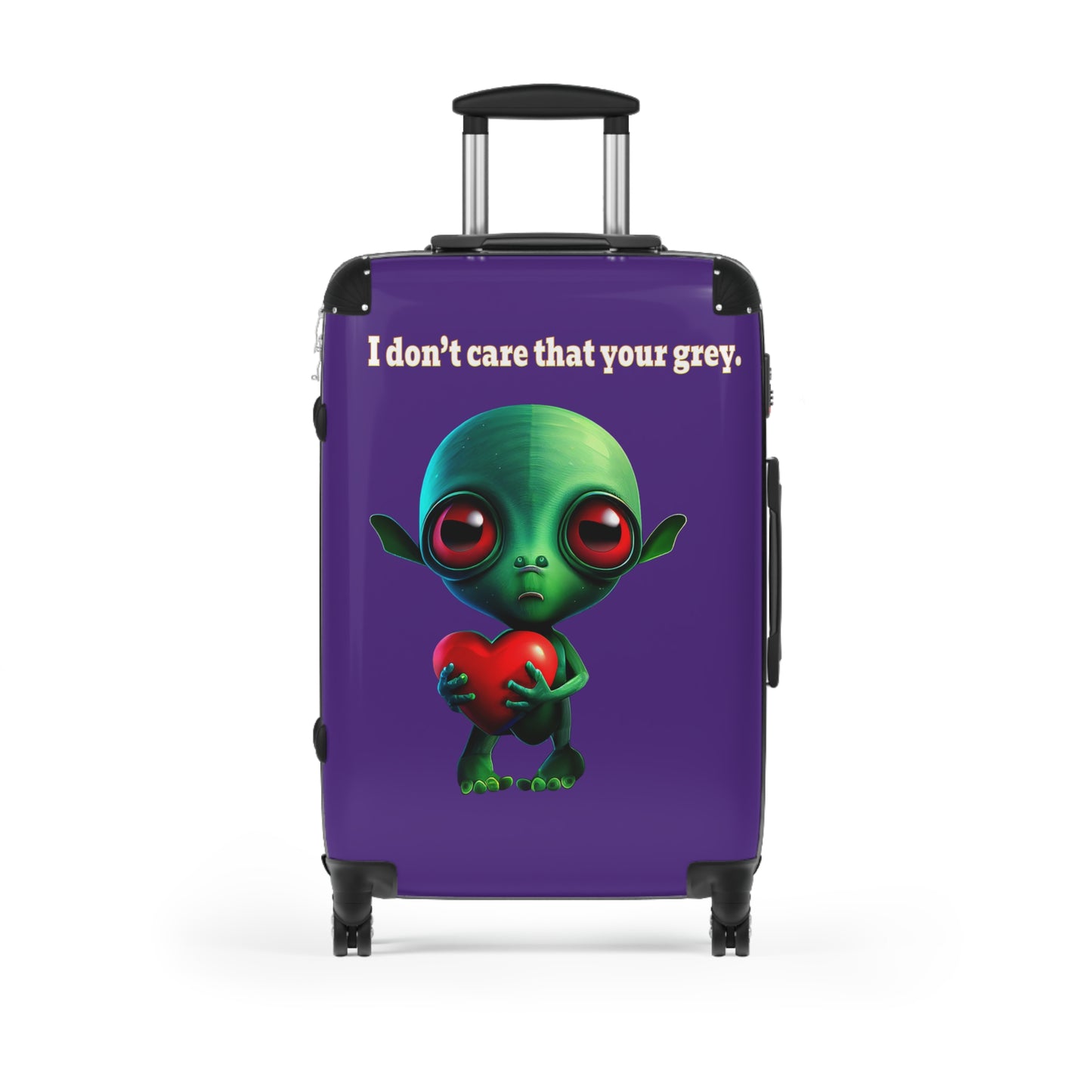 I don't care that your grey - Suitcase (purple)