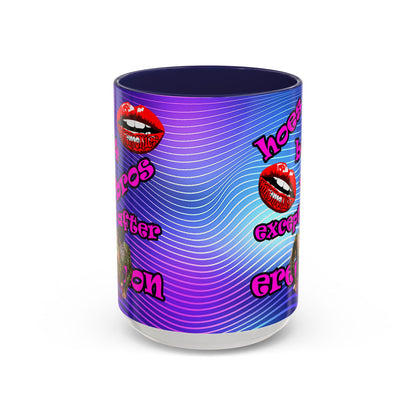 hoes b4 bros - Accent Mug (purple wave)