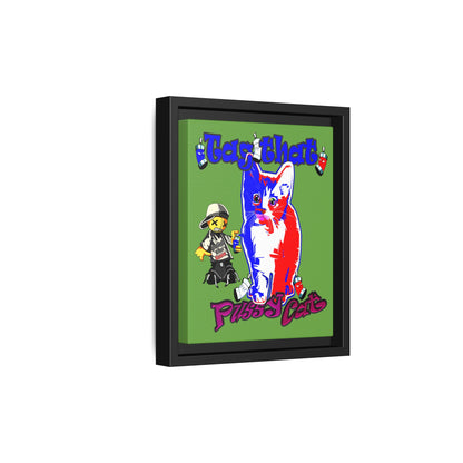 tag that - framed canvas art (green)