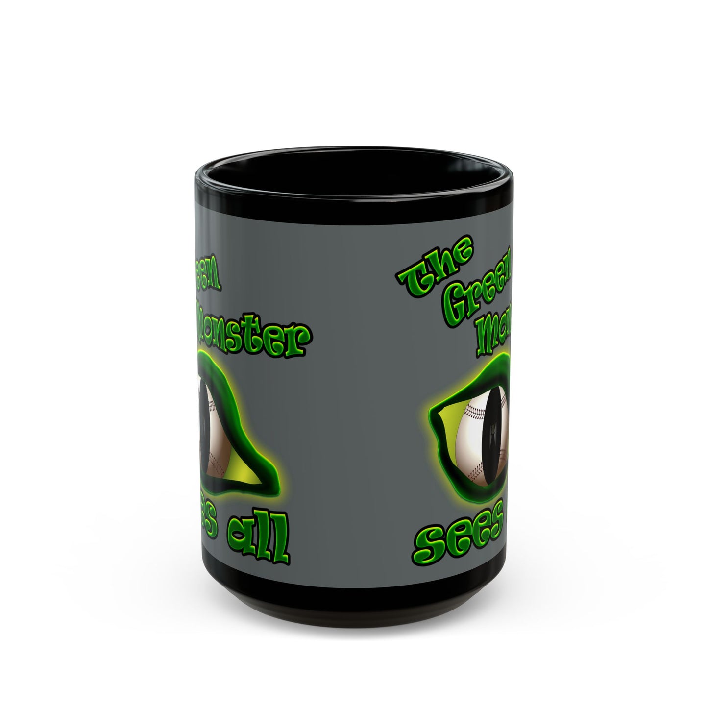 green monster - Black Mug (dark grey)