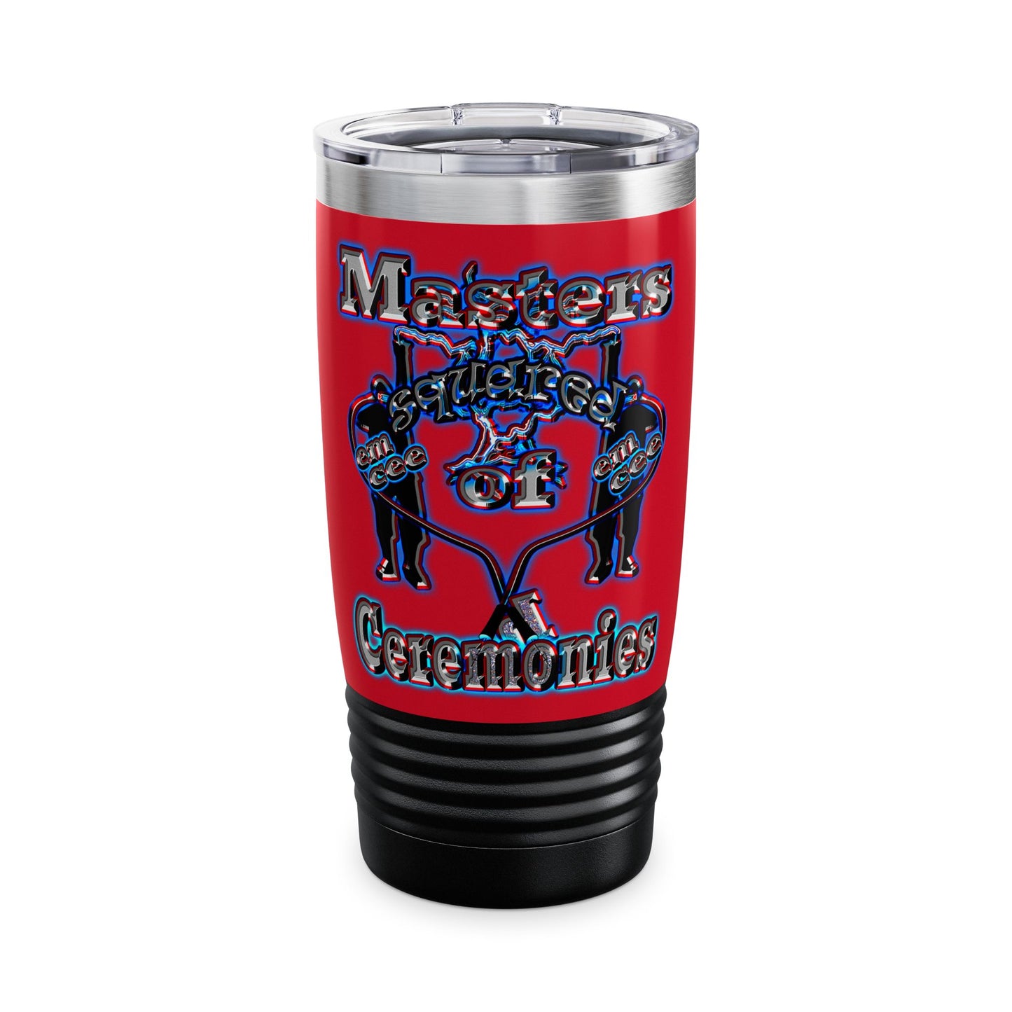 em cee squared - Ringneck Tumbler, 20oz (dark red)