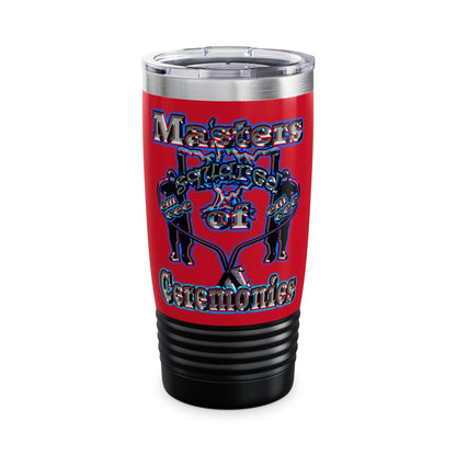 em cee squared - Ringneck Tumbler, 20oz (dark red)