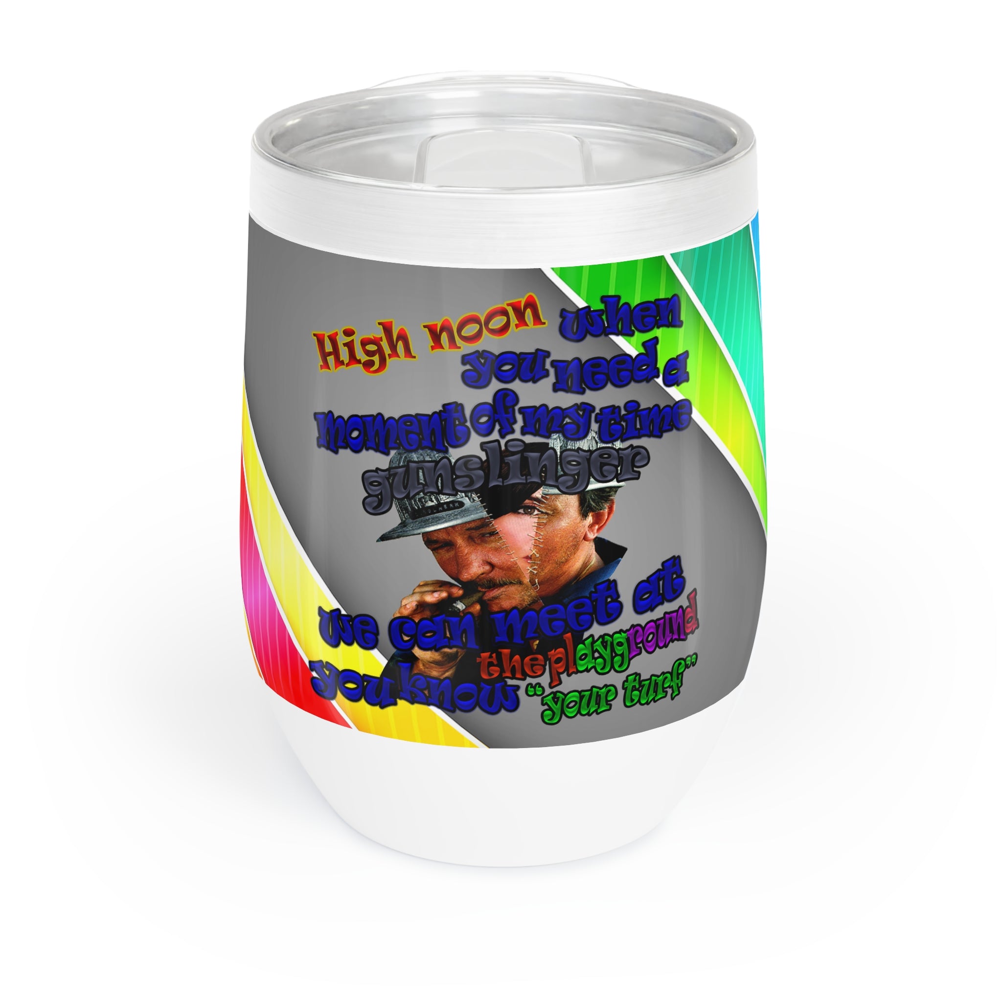 high noon - Chill Wine Tumbler (rainbow split)