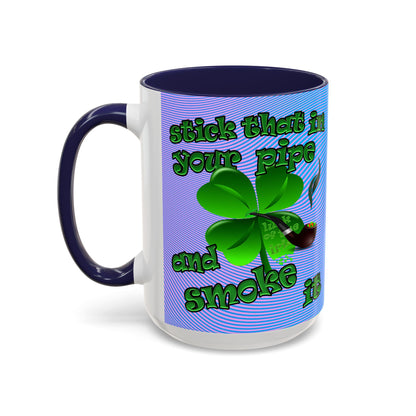 celtics logo - Accent Mug (light blue-purple wave)