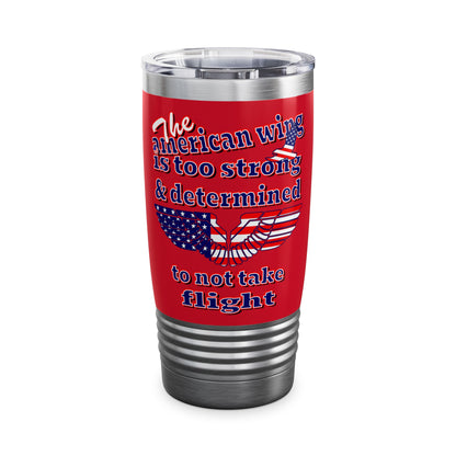 american wing - Ringneck Tumbler, 20oz (dark red)